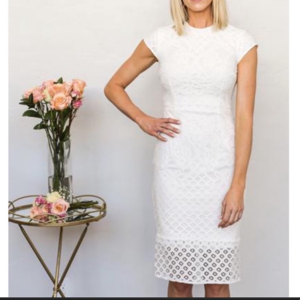 White lace dress size medium